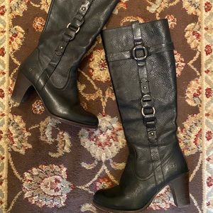 Frye knee high zippered boots